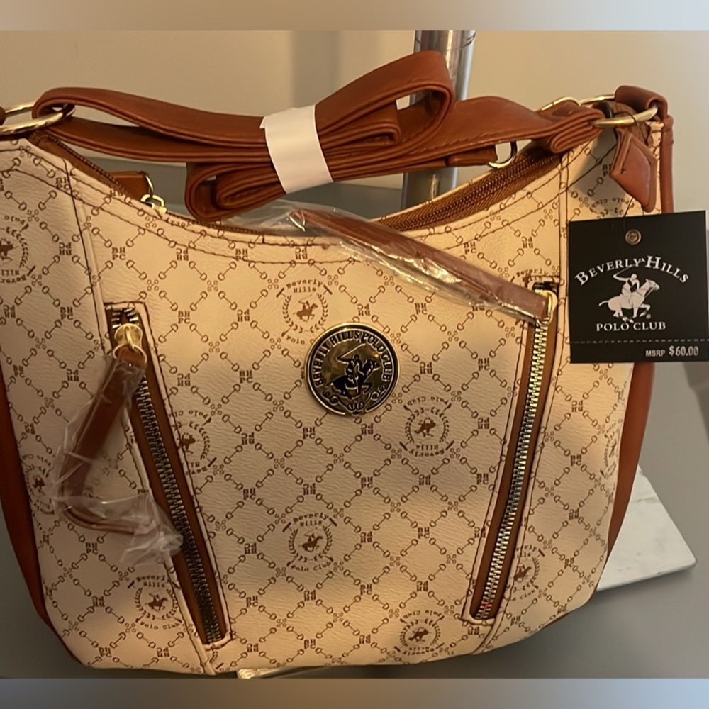 Beverly Hills Polo Club Tan and Brown Women's Bag